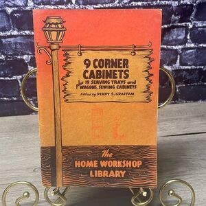 9 Corner Cabinets plus 19 serving trays and wagons, sewing cabinets Book